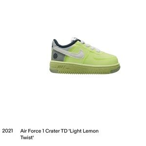 Nike TD Air Force 1- Light Lemon Twist